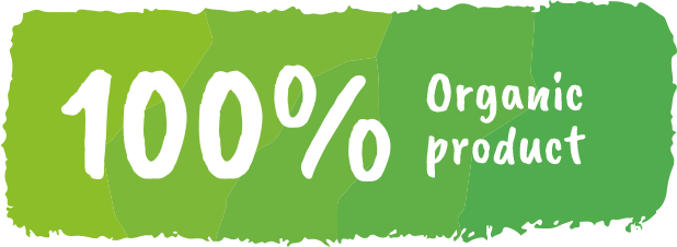 Logotipo de 100% producto orgánico sin fondo